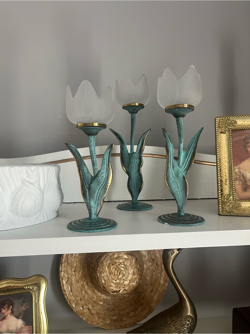 Metal Tulip Tea Light Holders